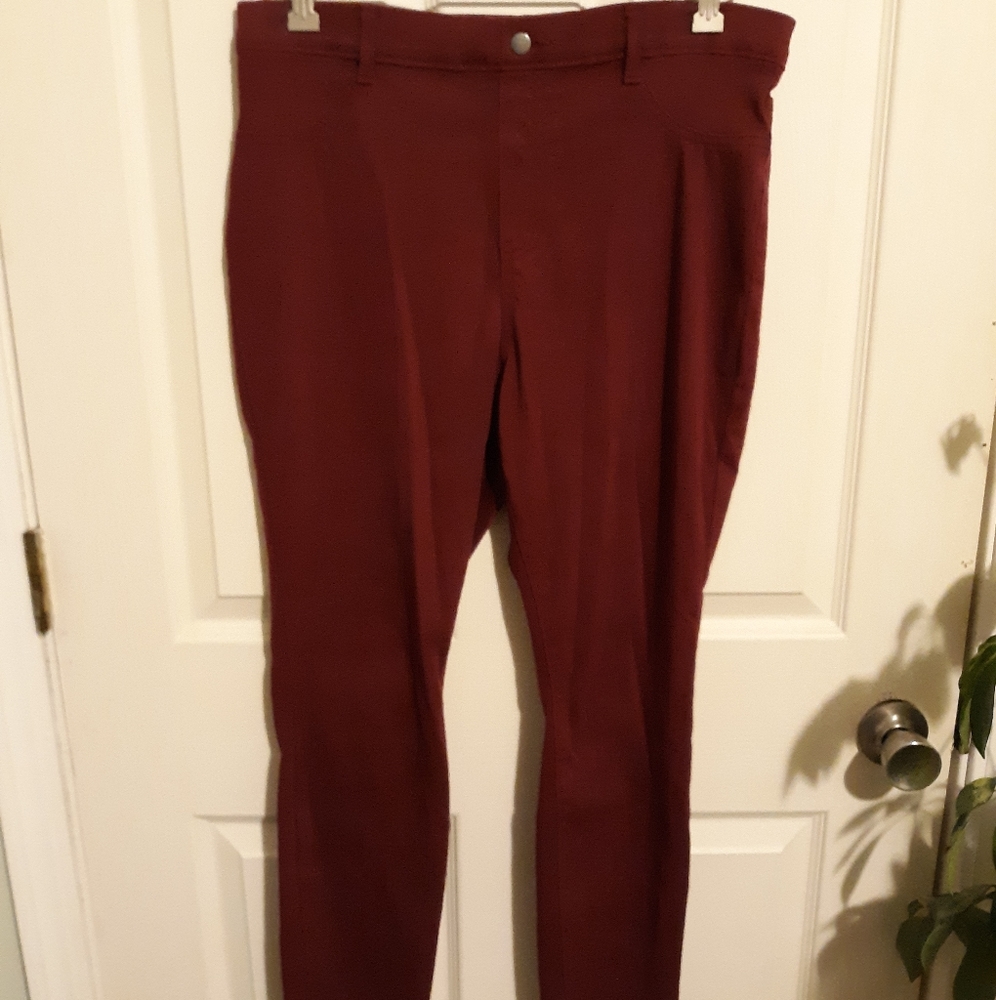 Time and Tru Jeggings (Cranberry Red)